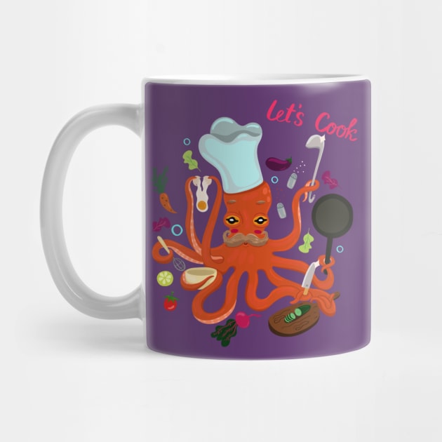 Octopus Let s Cook by Mako Design 